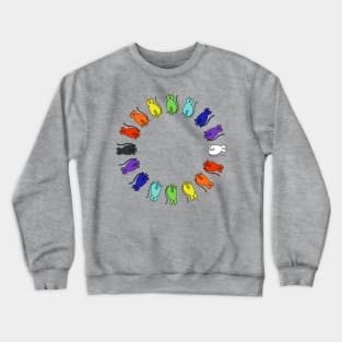 Cute Rainbow Cats Circle Crewneck Sweatshirt